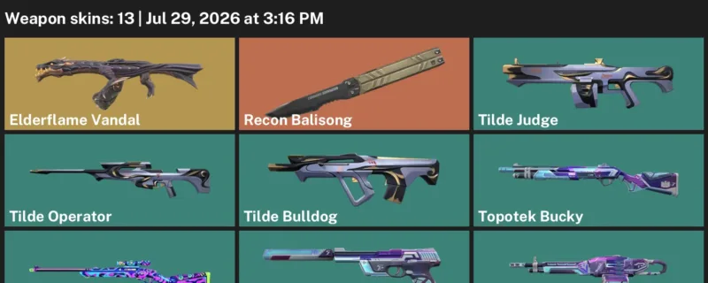 Valorant Accounts listing: LVL 37 · Elderflame Vandal & Recon Balisong · 13 Skins - Bronze 1, 13 skins