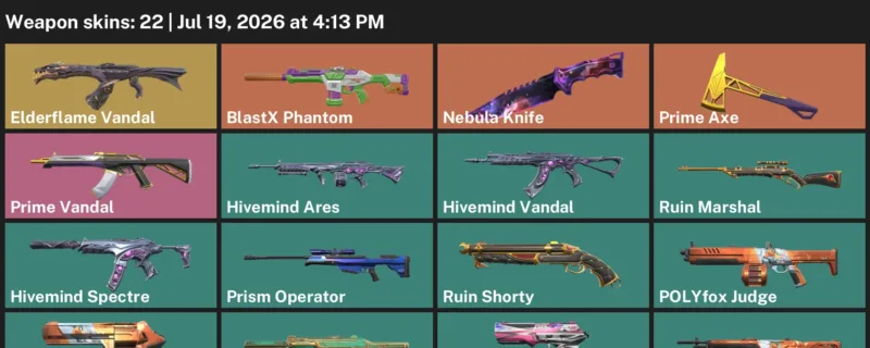 Valorant Accounts listing: LVL 66 · Nebula Knife · 22 Skins - Bronze 1, 22 skins